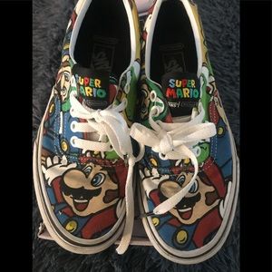 Nintendo Super Mario Lace Up Shoes Mens 